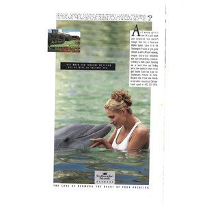 Southhampton Princess Bermuda Cruise Dolphin 1990s Vintage Print Ad